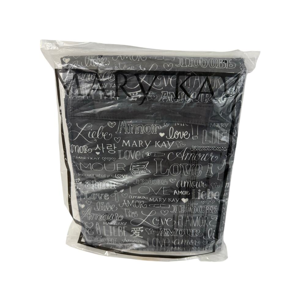 New Mary Kay Travel Roll-Up Bag Organizer LOVE Edition Hanging Black and Pink